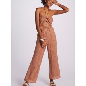 NWT Anthropologie Faithful Malaika Linen Jumpsuit
